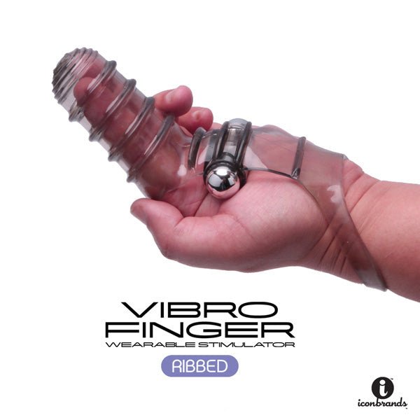 The 9's Vibrofinger Finger Massager Grey | 847841026512 | Available at EroticWarehouse.com