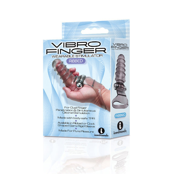 The 9's Vibrofinger Finger Massager Grey | 847841026512 | Available at EroticWarehouse.com