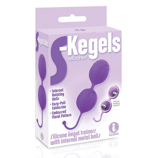 The 9's S-Kegels Silicone Kegal Balls Purple | 847841026673 | Available at EroticWarehouse.com