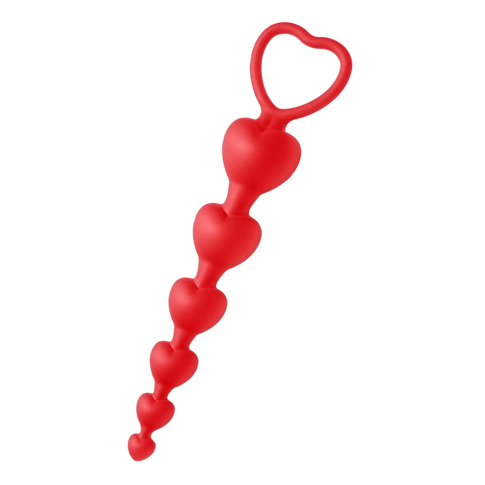 Frisky Sweet Heart Silicone Anal Beads | 848518016867 | Available at EroticWarehouse.com