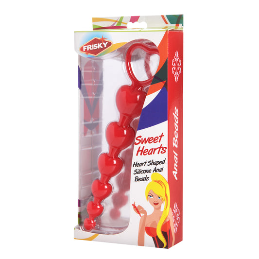 Frisky Sweet Heart Silicone Anal Beads | 848518016867 | Available at EroticWarehouse.com