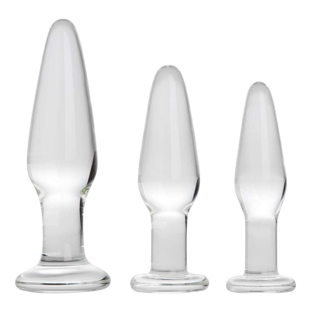 Prisms Dosha 3 Piece Glass Plug Kit | 848518020871 | Available at EroticWarehouse.com