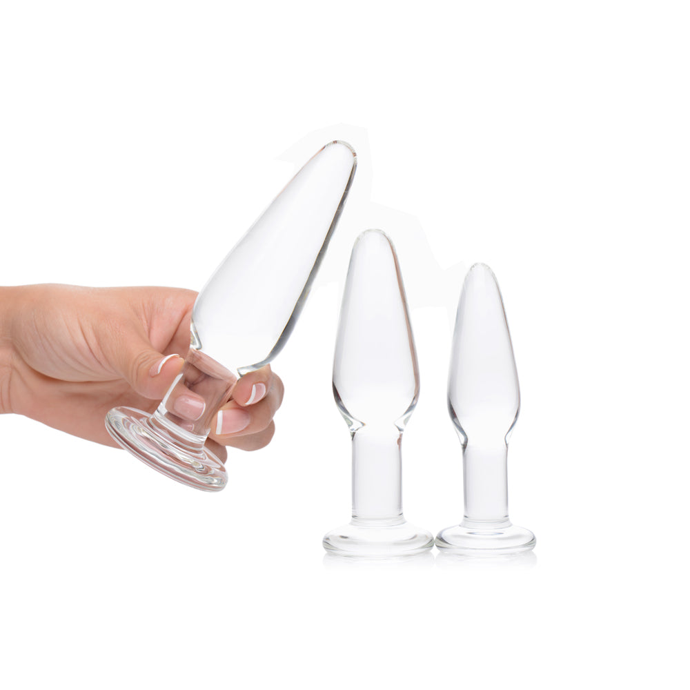 Prisms Dosha 3 Piece Glass Plug Kit | 848518020871 | Available at EroticWarehouse.com
