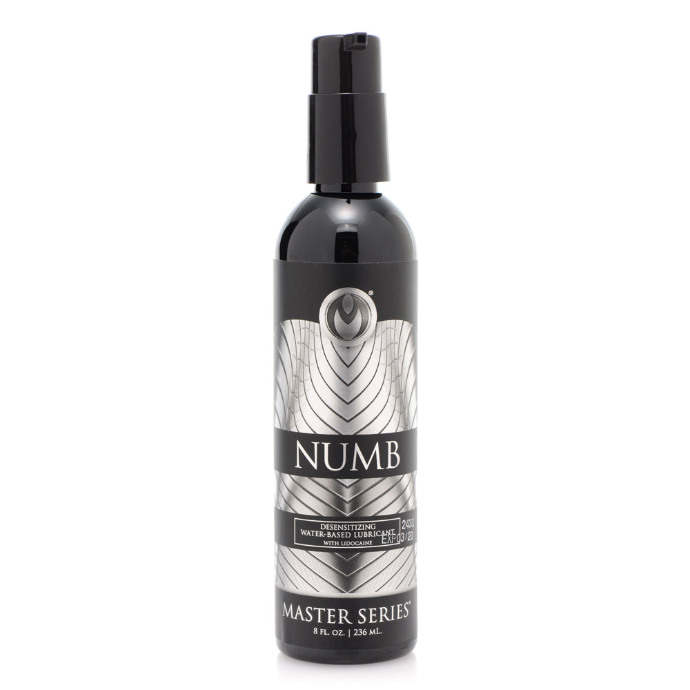 Master Series Numb Desensitizing Lubricant With Lidocaine 8 oz. | 848518022721 | Available at EroticWarehouse.com