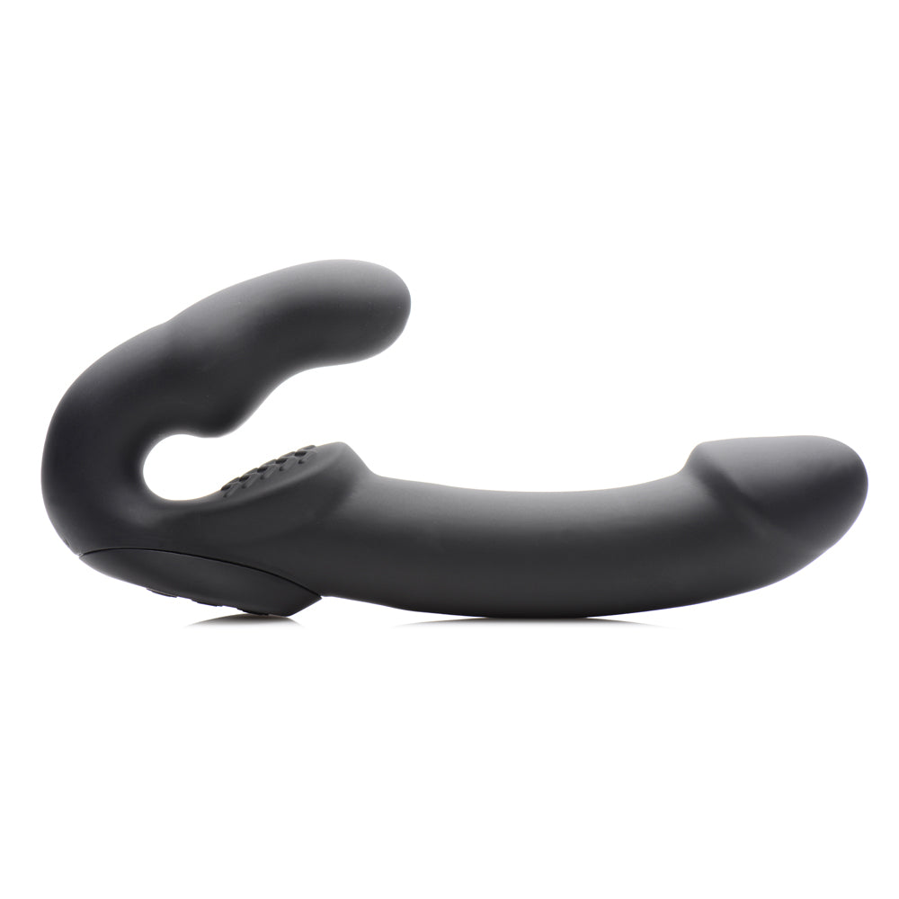 Strap U Evoke Super Charged Black Vibrating Strapless Silicone Dildo | 848518029775 | Available at EroticWarehouse.com