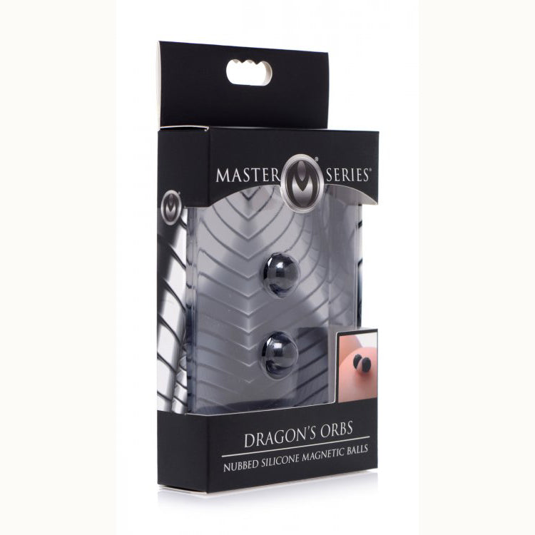 Master Series Dragon's Orbs Nubbed Silicone Magnetic Balls | 848518033161 | Available at EroticWarehouse.com