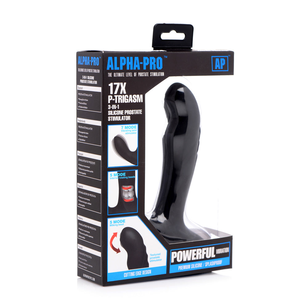 Alpha-Pro 17X P-Trigasm 3-In-1 Silicone Prostate Stimulator | 848518034786 | Available at EroticWarehouse.com