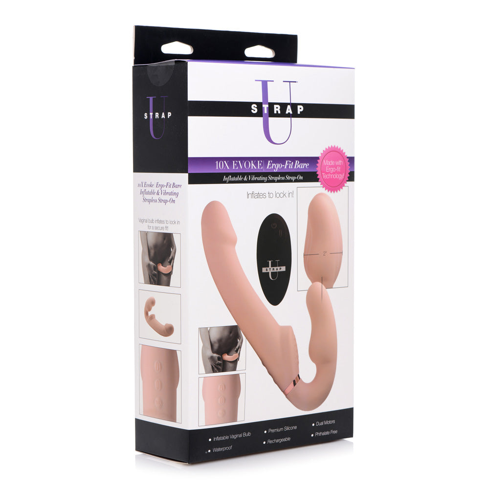 Strap U Remote Control Inflatable Vibrating Silicone Ergo Fit Strapless Strap-On | 848518035233 | Available at EroticWarehouse.com