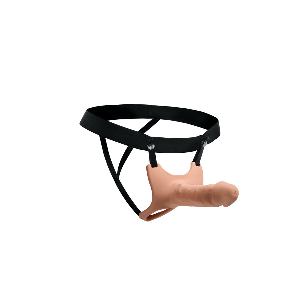 Size Matters Hollow Silicone Dildo Strap-On Flesh | 848518036476 | Available at EroticWarehouse.com
