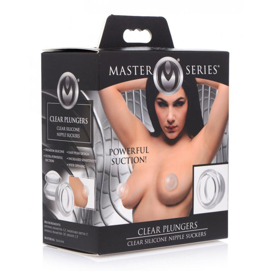 Master Series Clear Plungers Silicone Nipple Suckers Small | 848518036582 | Available at EroticWarehouse.com