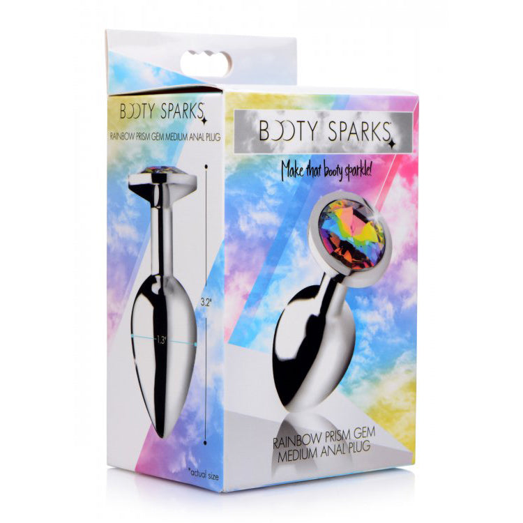 Booty Sparks Rainbow Prism Gem Anal Plug Medium | 848518036643 | Available at EroticWarehouse.com
