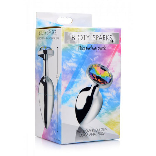 Booty Sparks Rainbow Prism Gem Anal Plug Large | 848518036650 | Available at EroticWarehouse.com