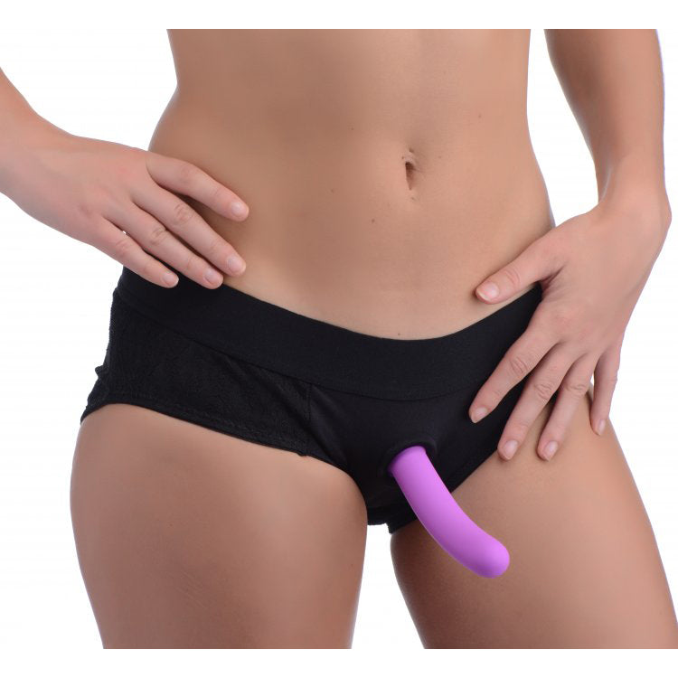 Strap U Lace Envy Pegging Set Black/Black | 848518037541 | Available at EroticWarehouse.com