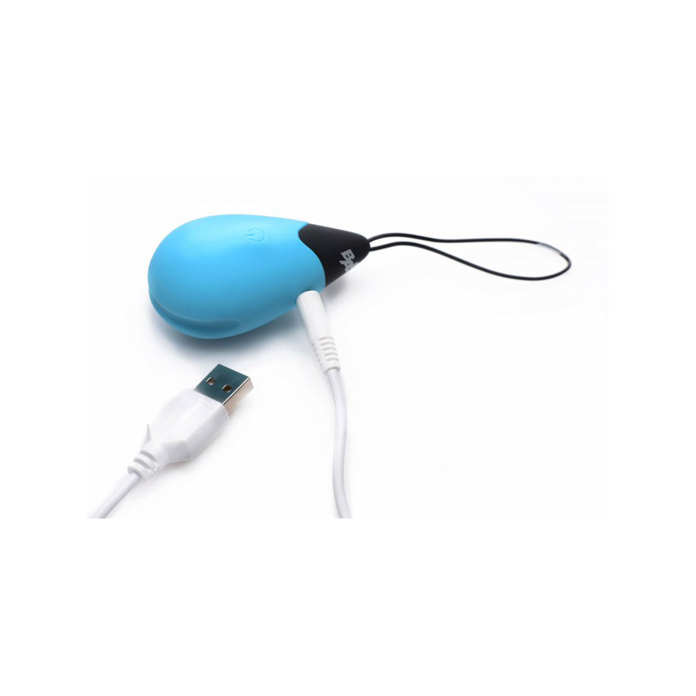 Bang! 10X Vibrating Silicone Egg With Remote Control Blue | 848518037664 | Available at EroticWarehouse.com