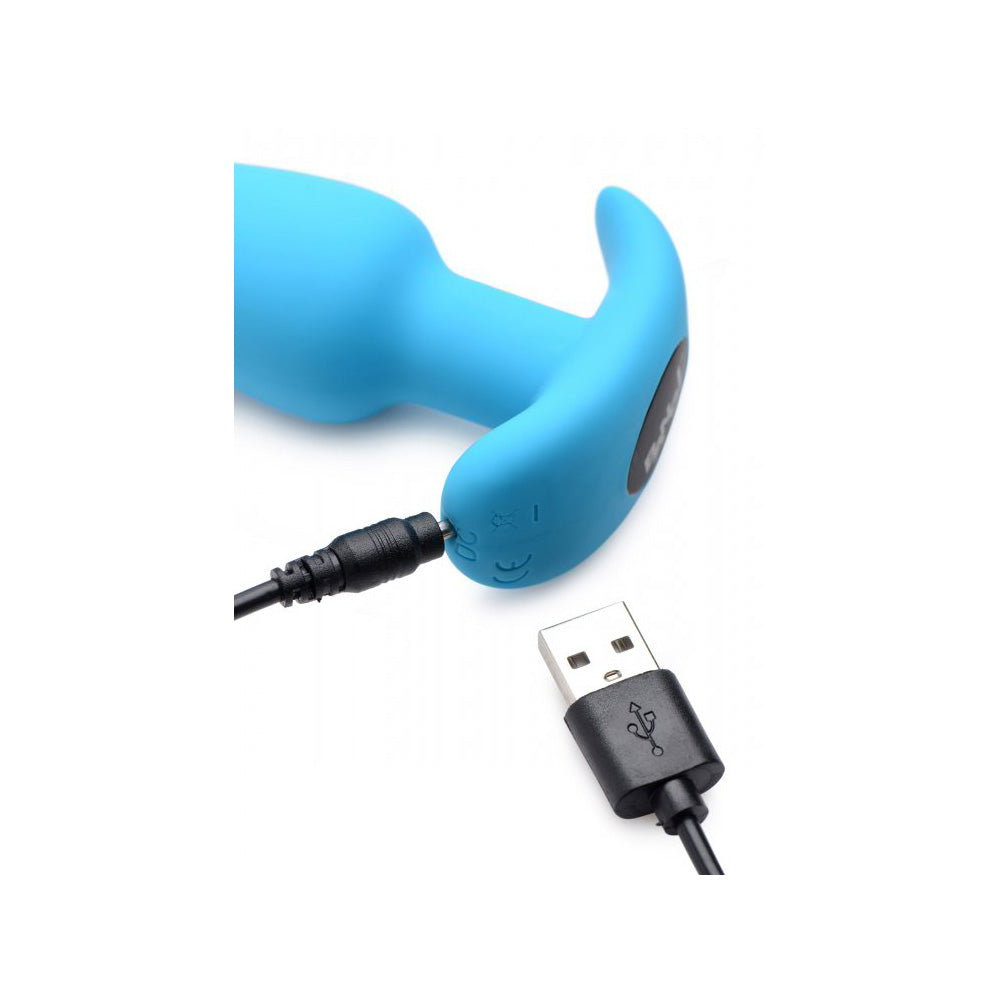 Bang! 21X Vibrating Silicone Butt Plug W/ Remote Control Blue | 848518039699 | Available at EroticWarehouse.com