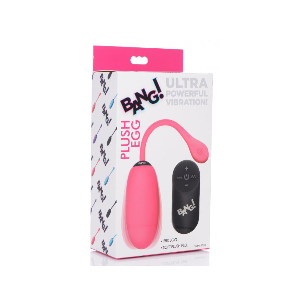 Bang! 28X Plush Egg & Remote Control Pink | 848518040107 | Available at EroticWarehouse.com