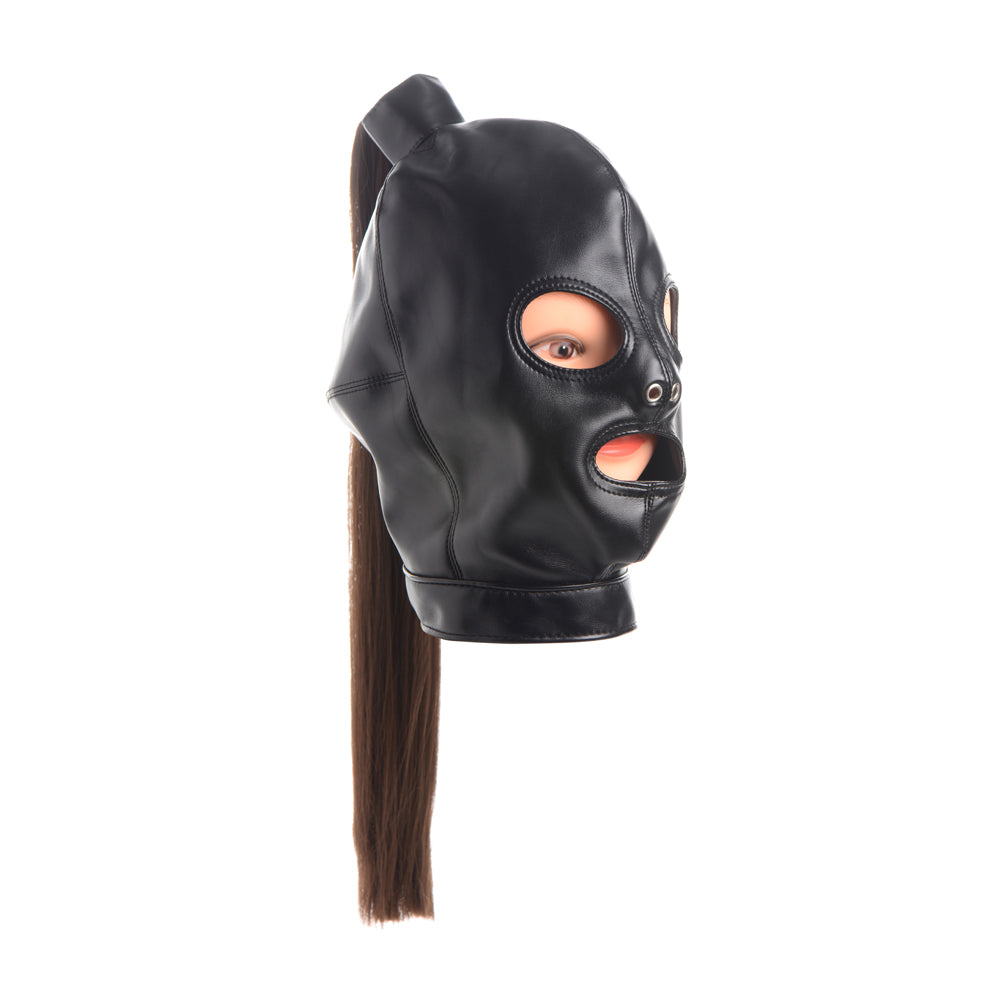 Strict Ponytail Bondage Hood | 848518044662 | Available at EroticWarehouse.com