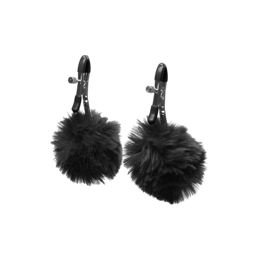 Charmed Pom Pom Nipple Clamps Black | 848518045980 | Available at EroticWarehouse.com