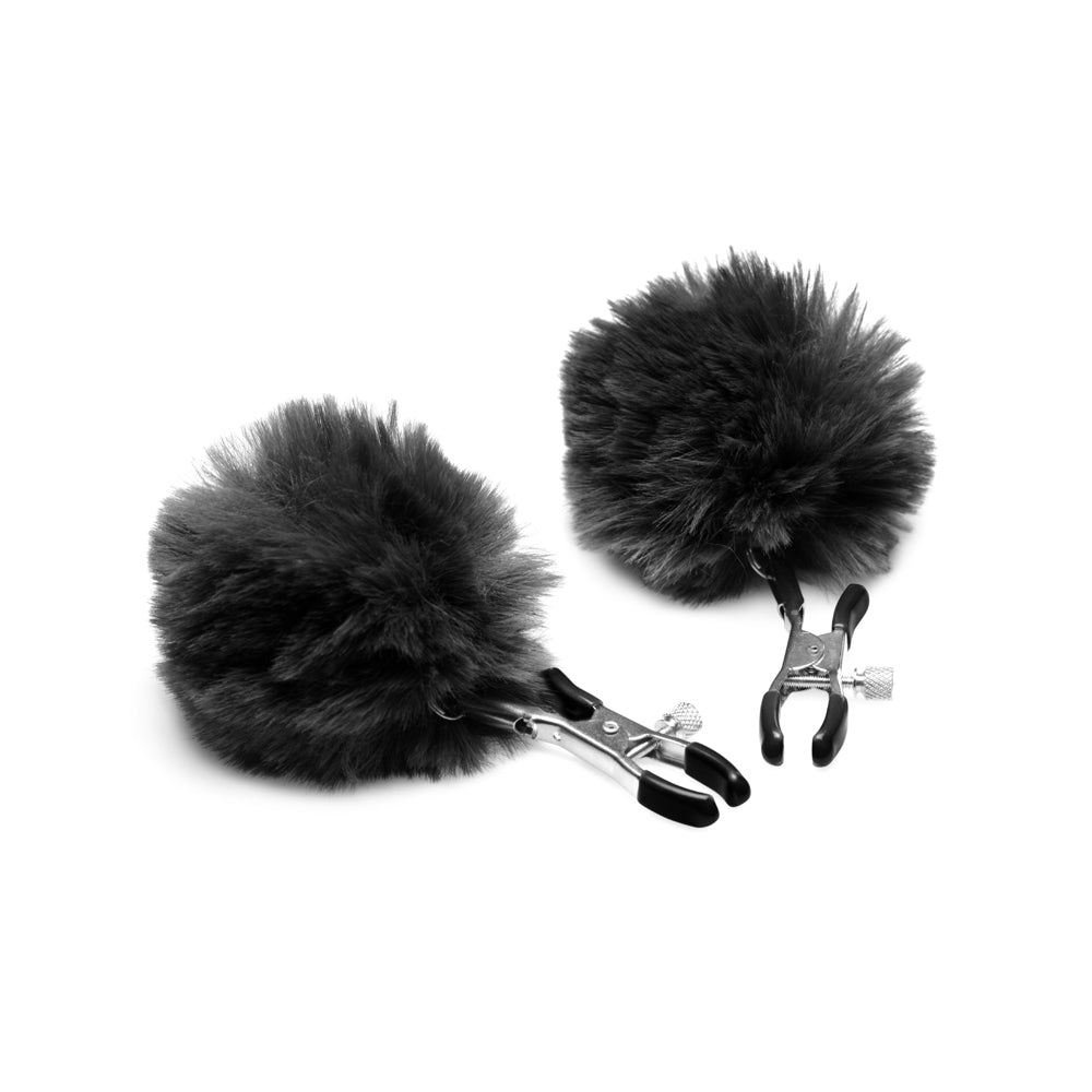 Charmed Pom Pom Nipple Clamps Black | 848518045980 | Available at EroticWarehouse.com