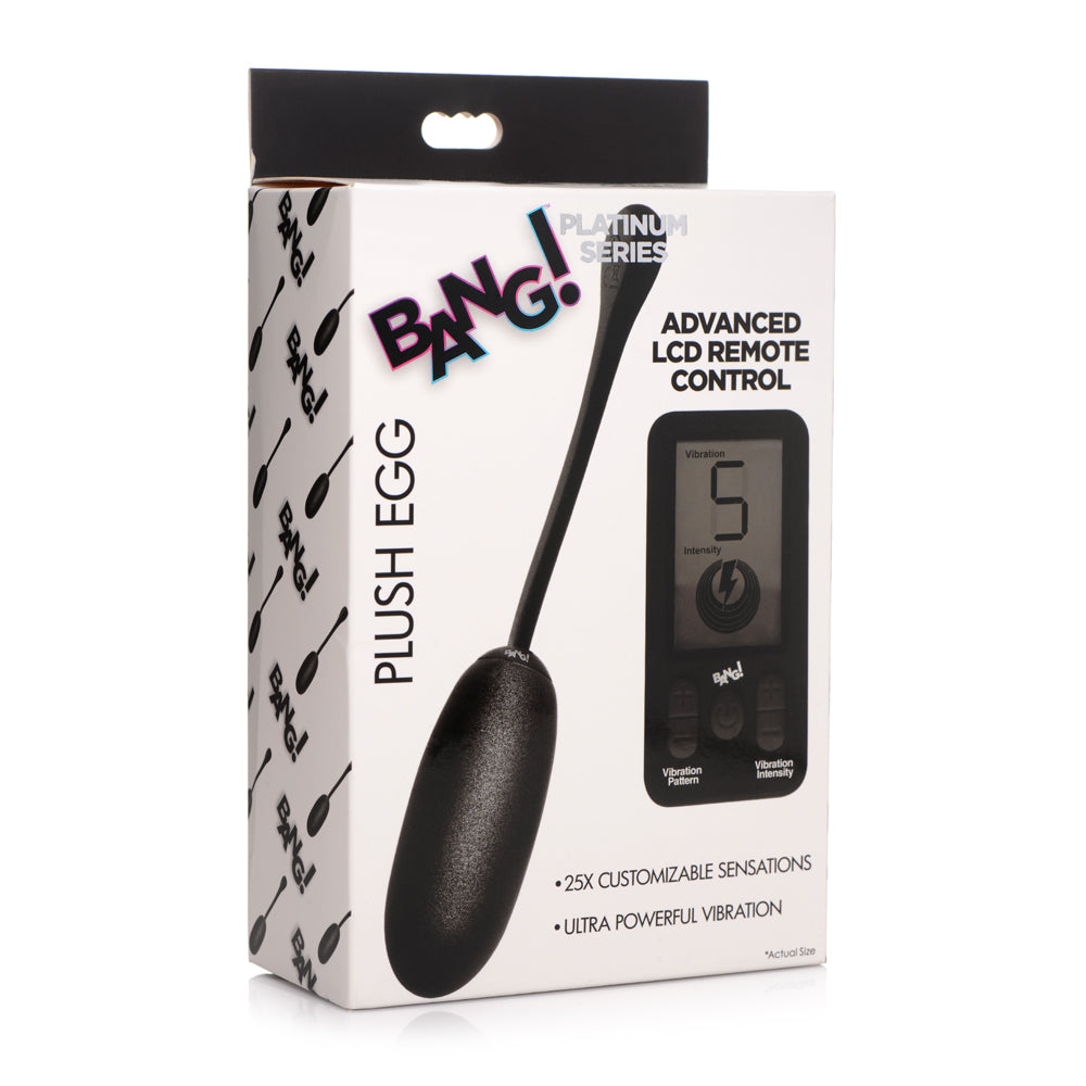 Bang! 25X Platinum Series Plush Egg With Digital Remote Control | 848518046369 | Available at EroticWarehouse.com