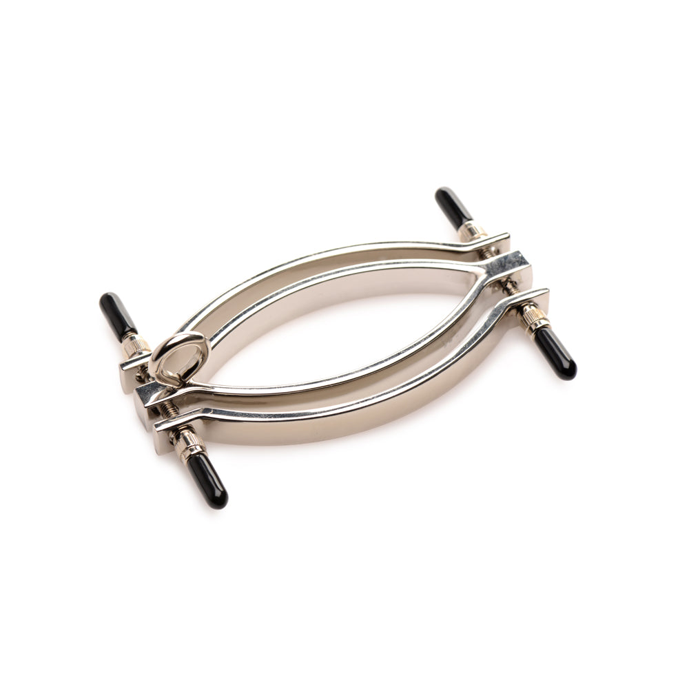 Master Series Pussy Tugger Adjustable Pussy Clamp With Leash | 848518046796 | Available at EroticWarehouse.com