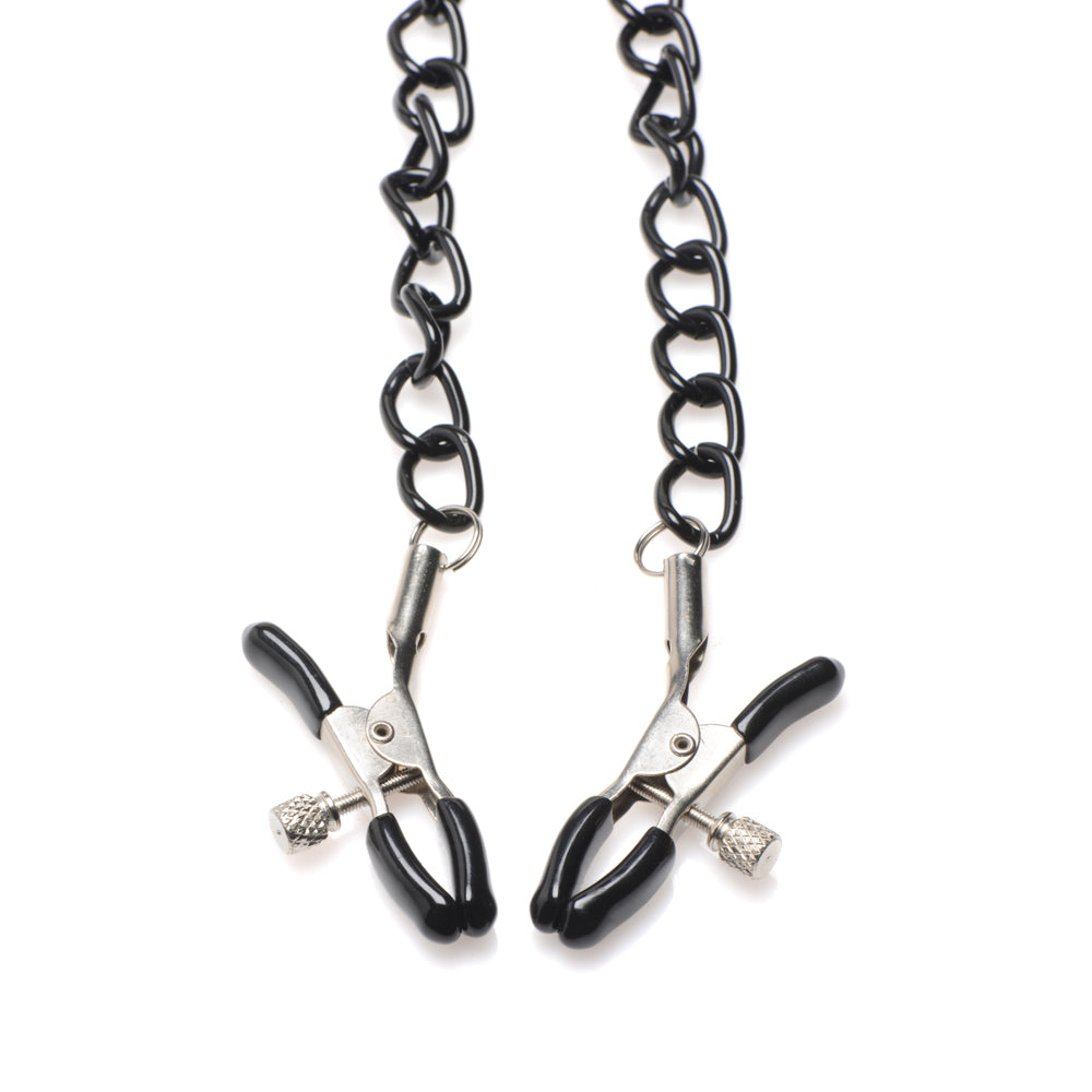 Master Series Collared Temptress Collar With Nipple Clamps | 848518046857 | Available at EroticWarehouse.com