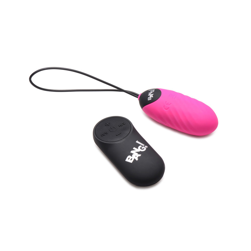 Bang! 28X Swirl Silicone Egg Pink | 848518047328 | Available at EroticWarehouse.com