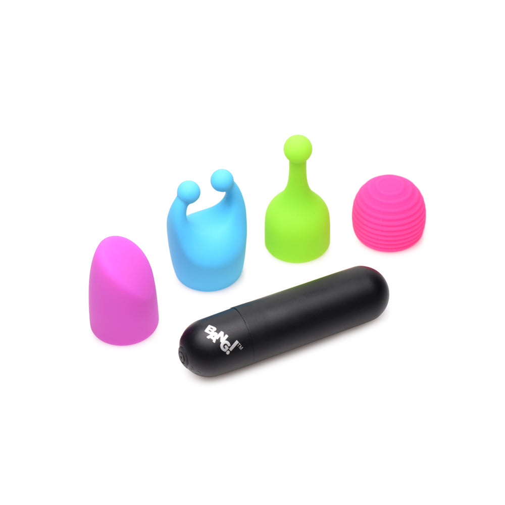 Bang! Rechargeable Bullet W/ 4 Attachments | 848518048035 | Available at EroticWarehouse.com