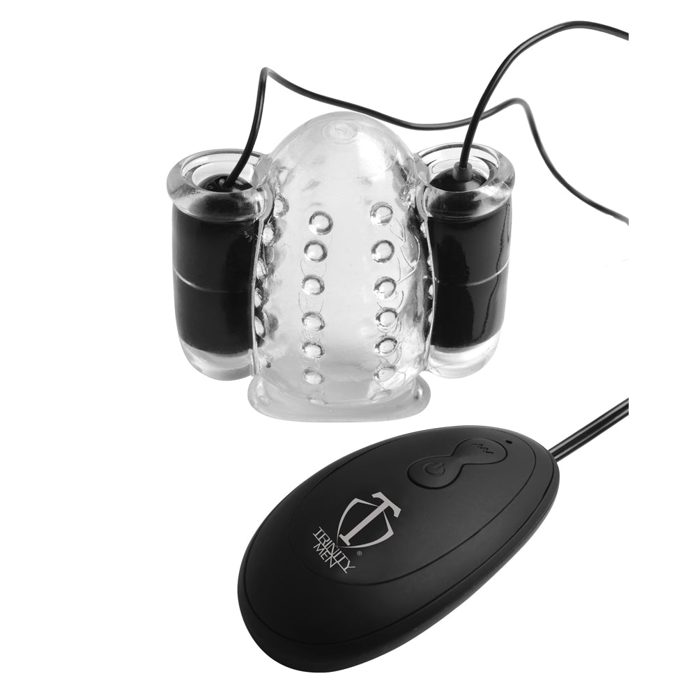 Trinity Men 20X Dual Vibrating Cock Teaser | 848518048332 | Available at EroticWarehouse.com