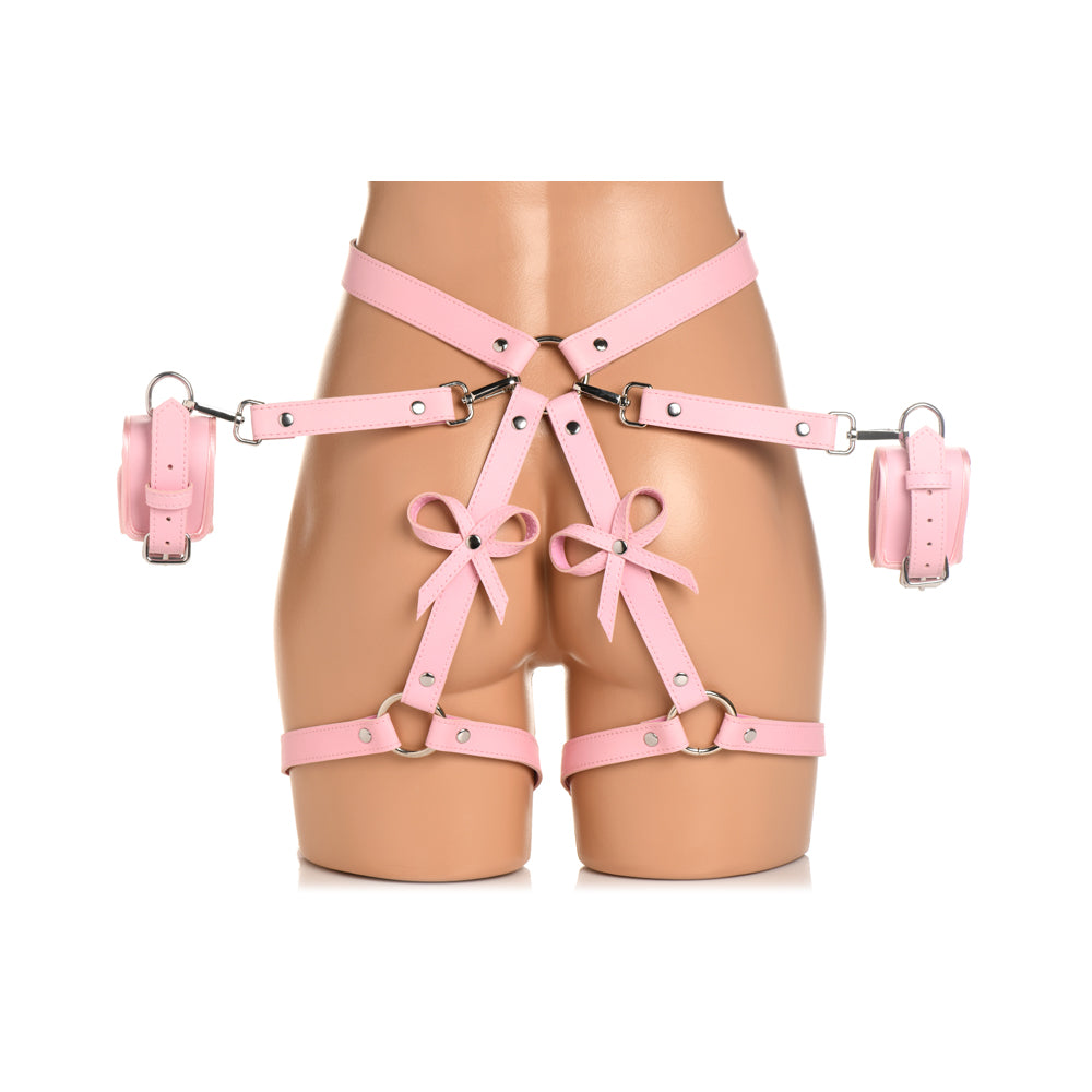 Strict Pink Bondage Harness W/ Bows Xl/2Xl | 848518049445 | Available at EroticWarehouse.com