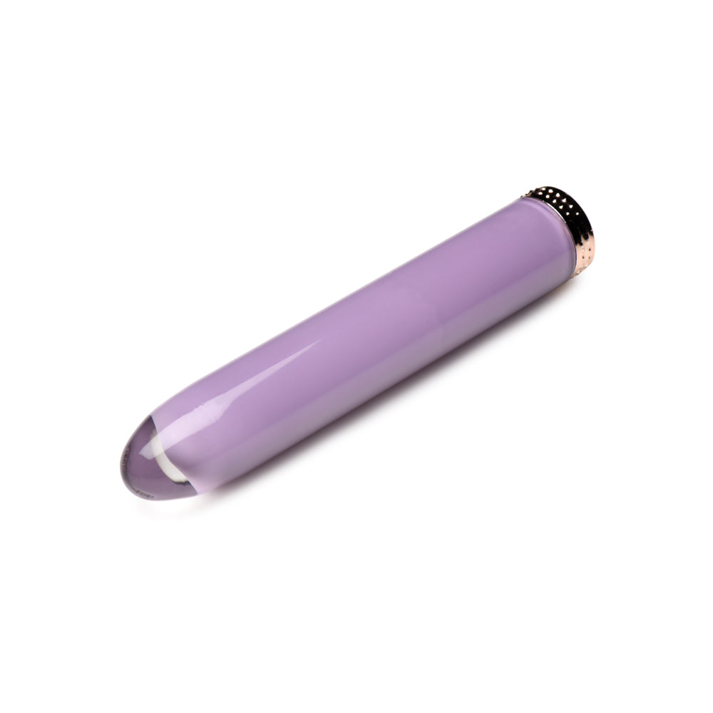 Prisms Vibra-Glass 10X Tapered Glass Bullet Purple | 848518049889 | Available at EroticWarehouse.com