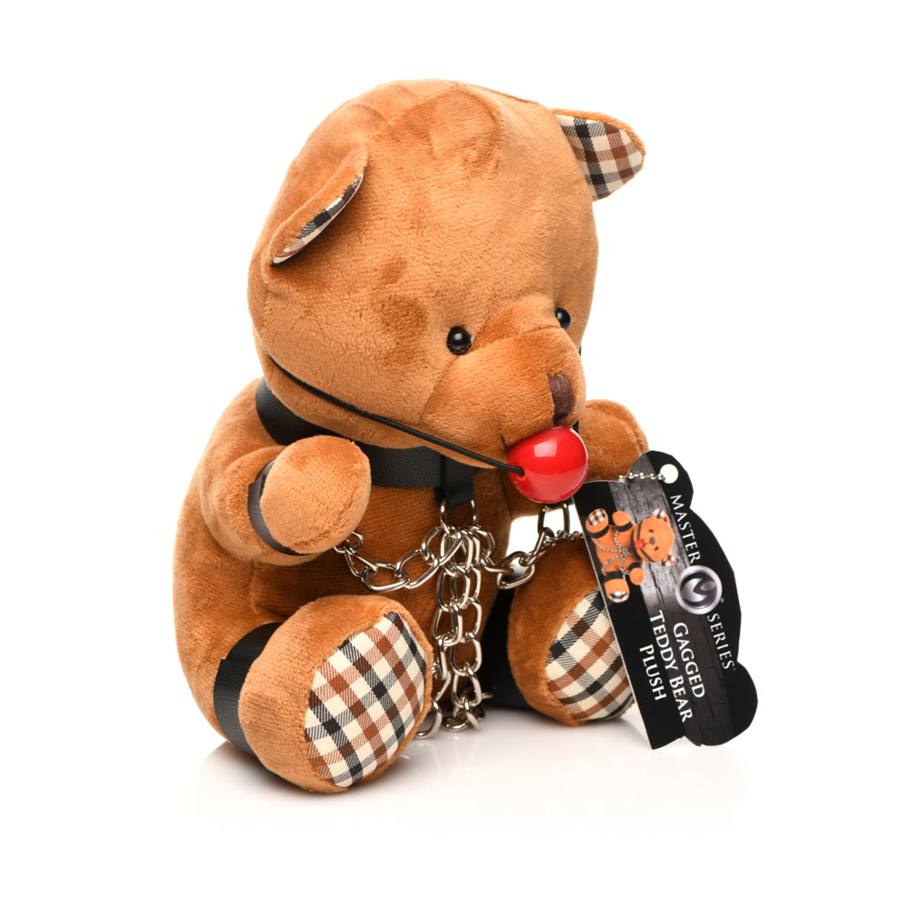 Master Series Gagged Teddy Bear Plush | 848518052568 | Available at EroticWarehouse.com