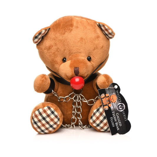 Master Series Gagged Teddy Bear Plush | 848518052568 | Available at EroticWarehouse.com