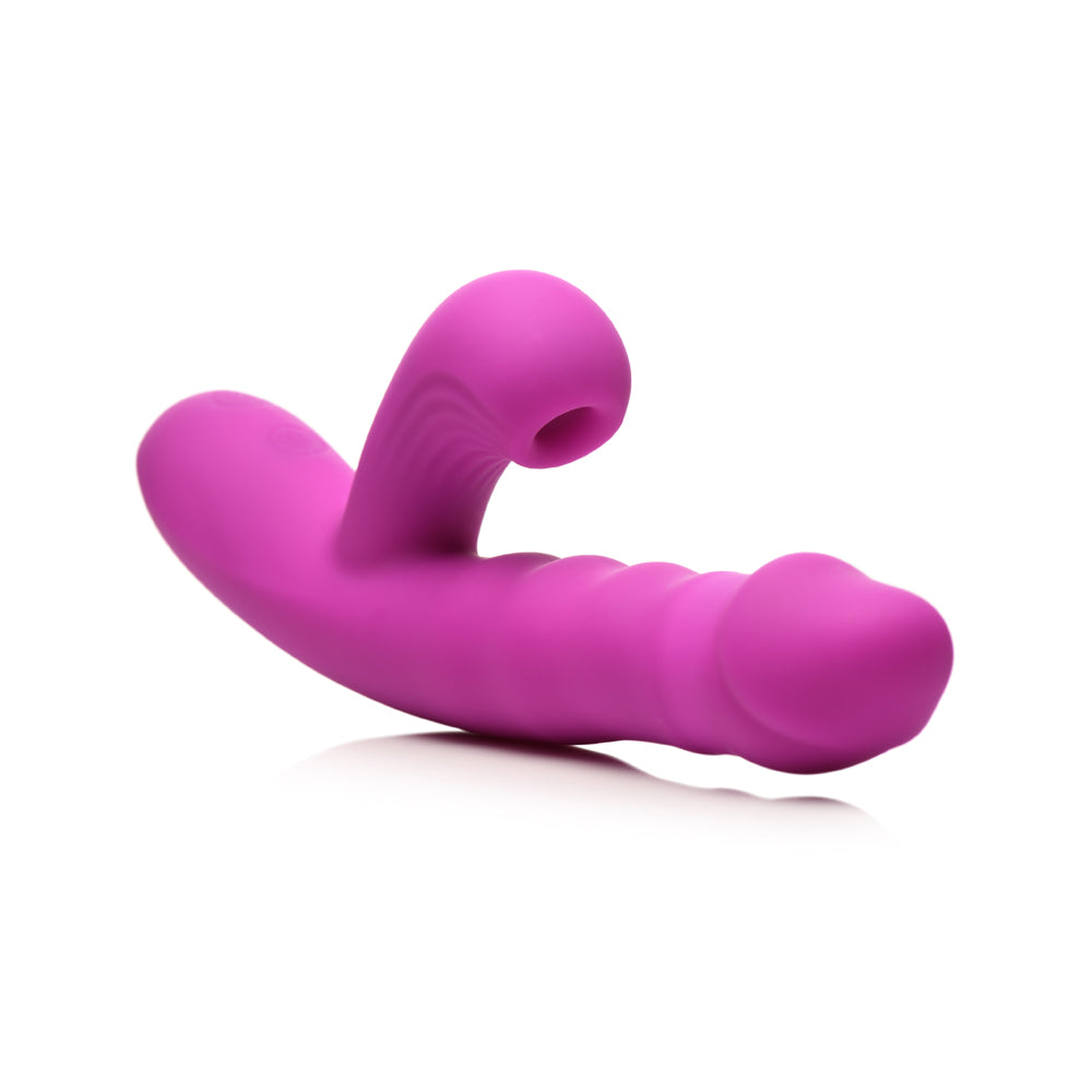 Bang! Thrusting & Sucking Rabbit Vibrator Purple | 848518055101 | Available at EroticWarehouse.com