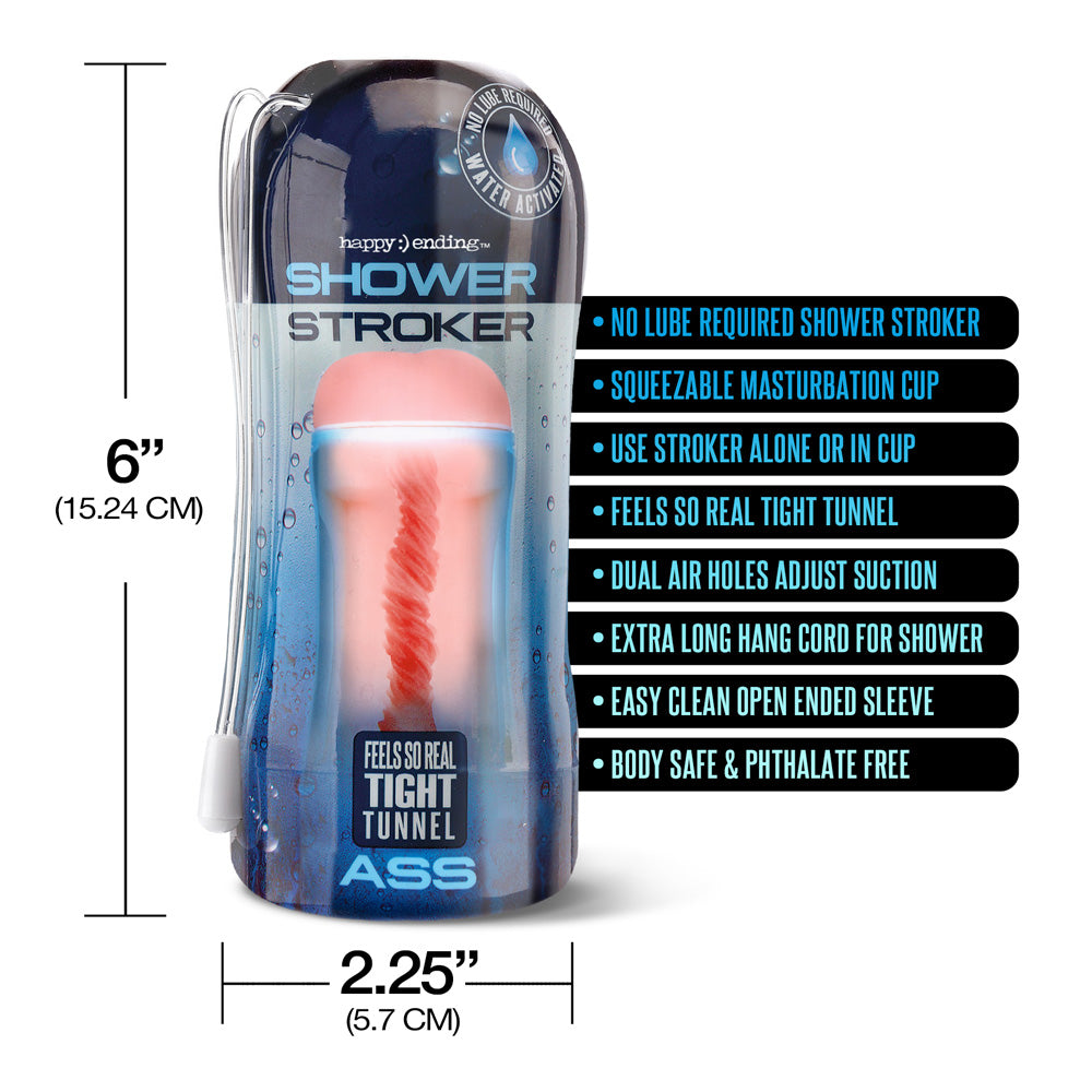 Happy :) Ending Shower Stroker Self Lubricating Ass | 850010096025 | Available at EroticWarehouse.com
