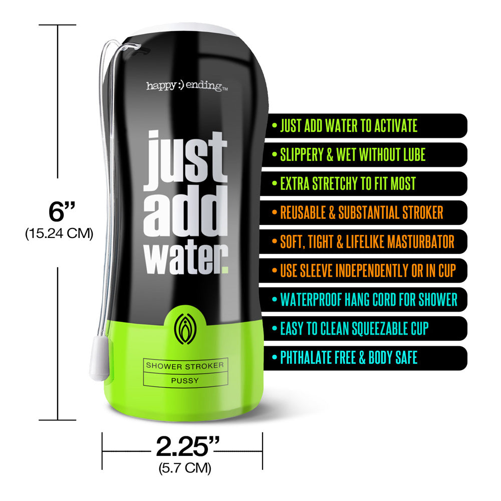 Happy :) Ending Just Add Water Shower Stroker Pussy | 850010096049 | Available at EroticWarehouse.com