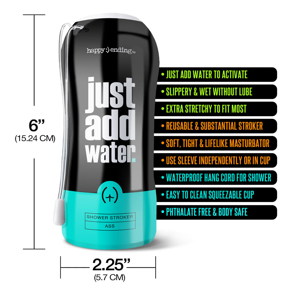 Happy :) Ending Just Add Water Shower Stroker Ass | 850010096056 | Available at EroticWarehouse.com