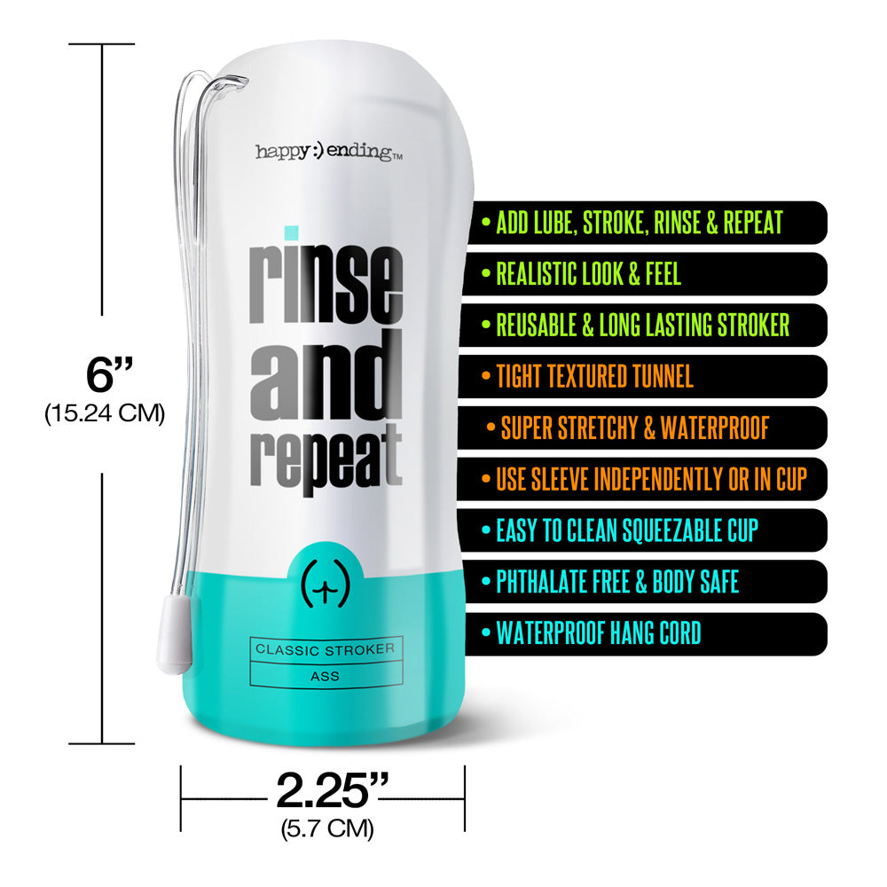 Happy :) Ending Rinse And Repeat Classic Stroker Ass | 850010096278 | Available at EroticWarehouse.com