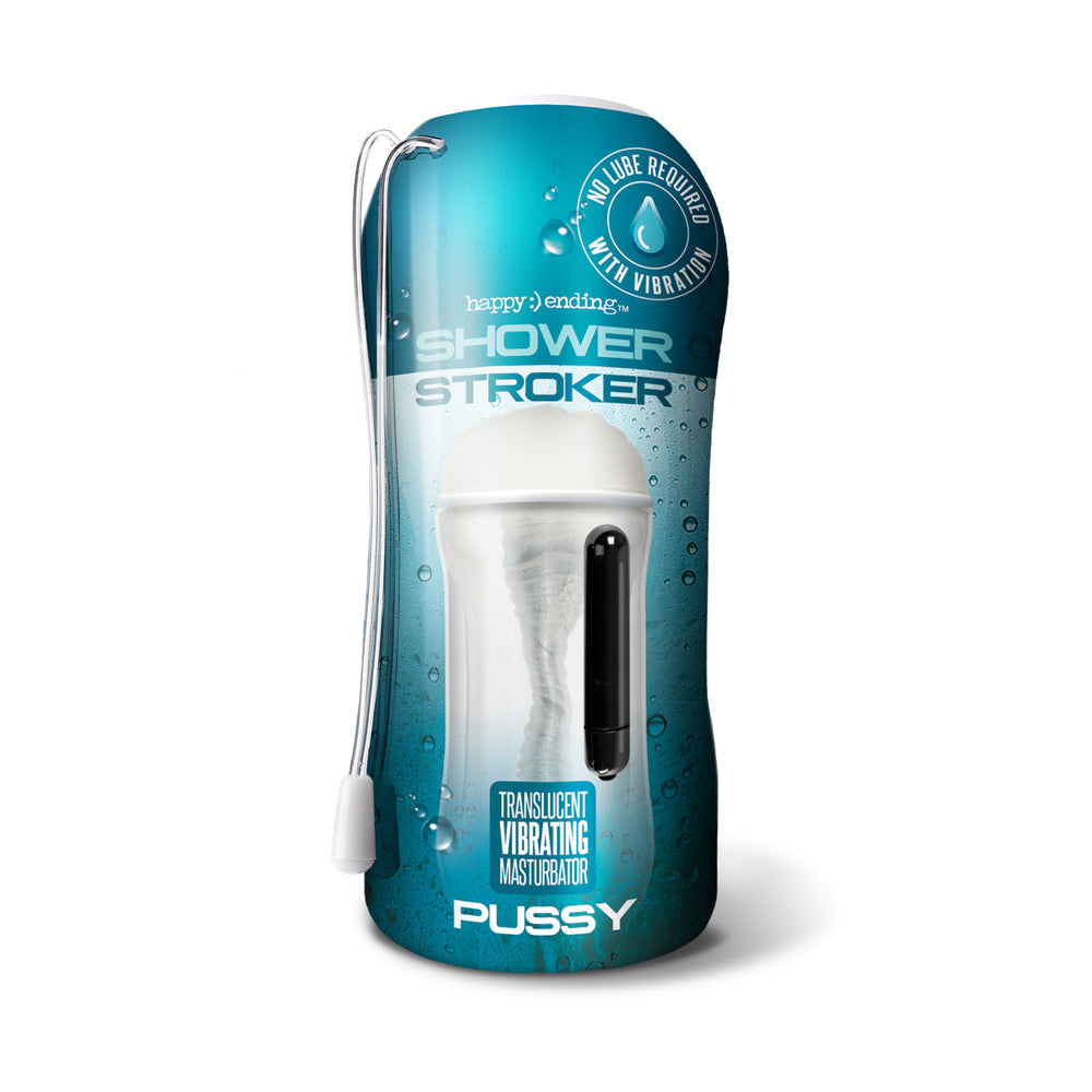 Happy :) Ending Vibrating Shower Stroker | 850010096575 | Available at EroticWarehouse.com
