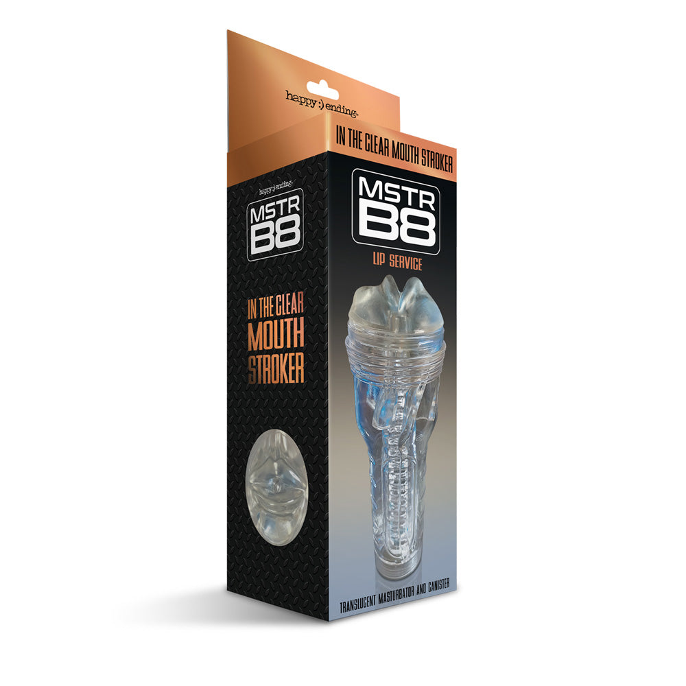 Happy :) Ending Mstr B8 In The Clear Mouth Stroker | 850010096704 | Available at EroticWarehouse.com