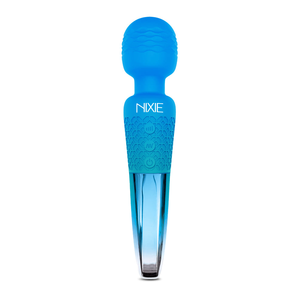 Nixie Rechargeable Wand Massager Blue Ombre | 850010096896 | Available at EroticWarehouse.com