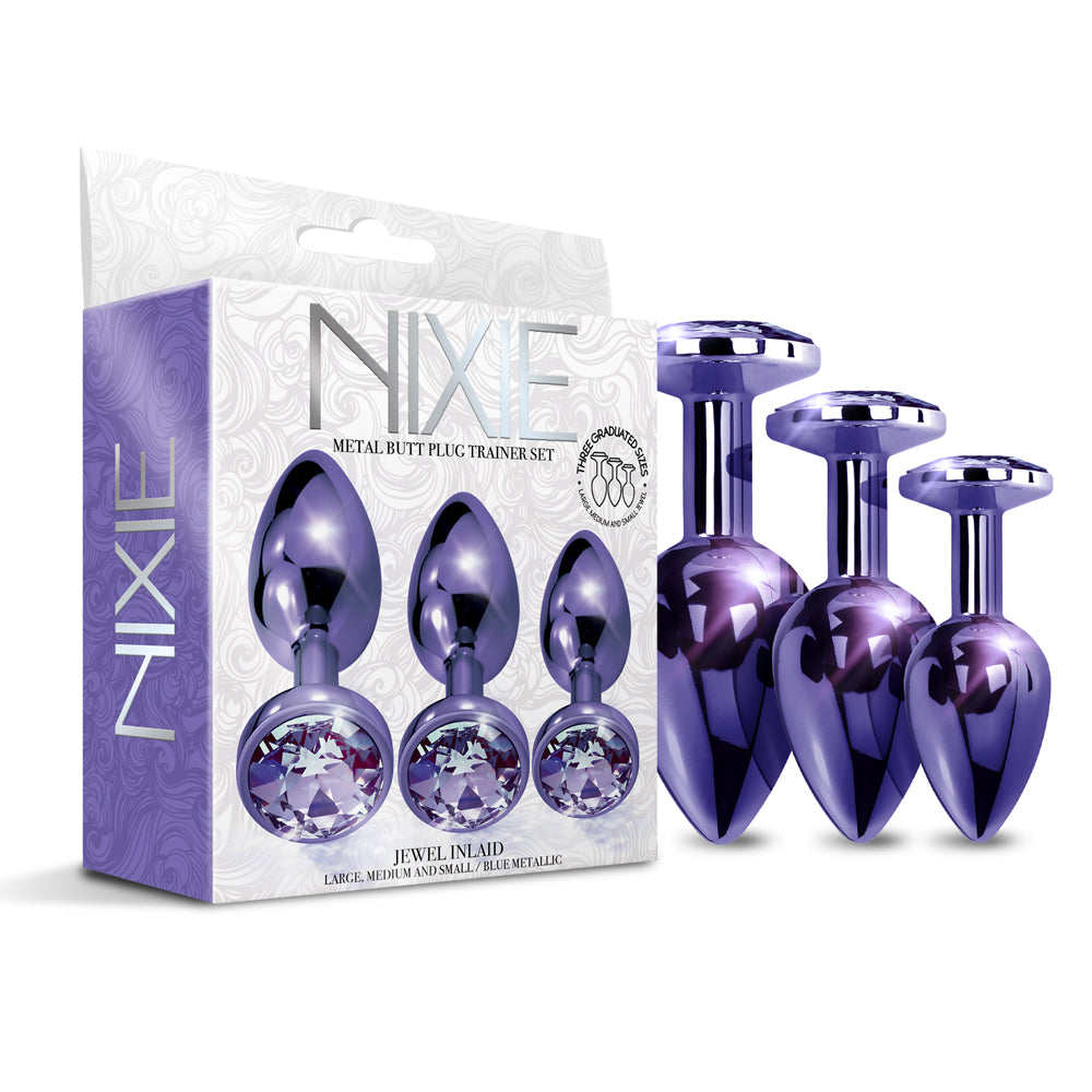 Nixie Metal Butt Plug Trainer Set Purple Metallic | 850010096926 | Available at EroticWarehouse.com