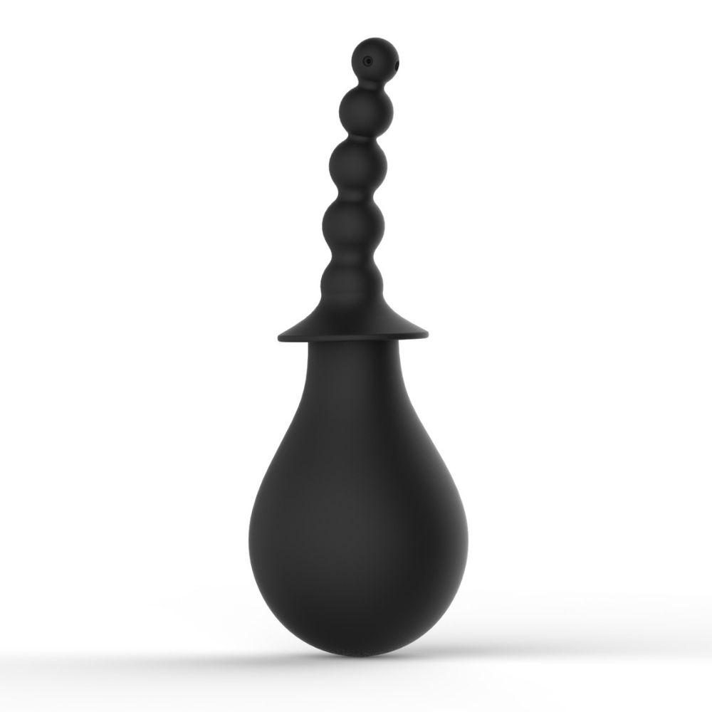 Curious Intimate Anal Cleanser Silicone Douche & Enema Black | 850017269088 | Available at EroticWarehouse.com