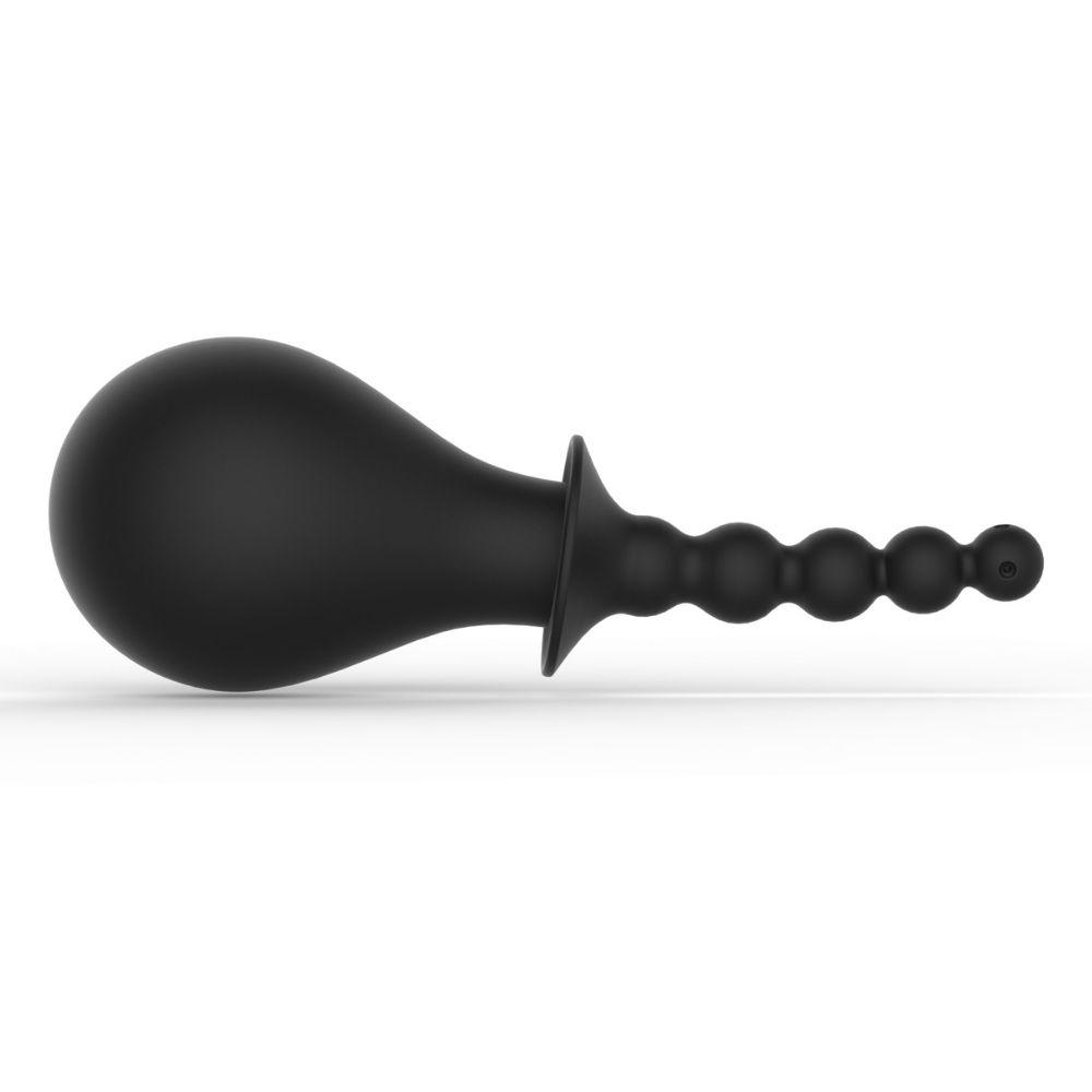 Curious Intimate Anal Cleanser Silicone Douche & Enema Black | 850017269088 | Available at EroticWarehouse.com