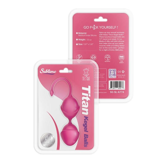 Sublime Titan Kegel Balls Pink | 850017269187 | Available at EroticWarehouse.com