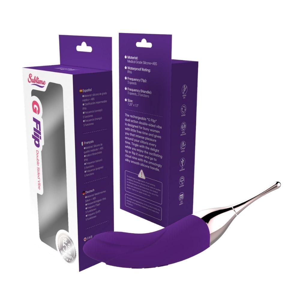 Sublime G Flip Double Sided Vibe Plum | 850017269279 | Available at EroticWarehouse.com