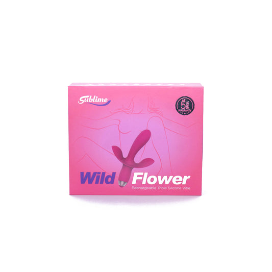 Sublime Wild Flower Triple Stim Vibe Pink | 850017269309 | Available at EroticWarehouse.com