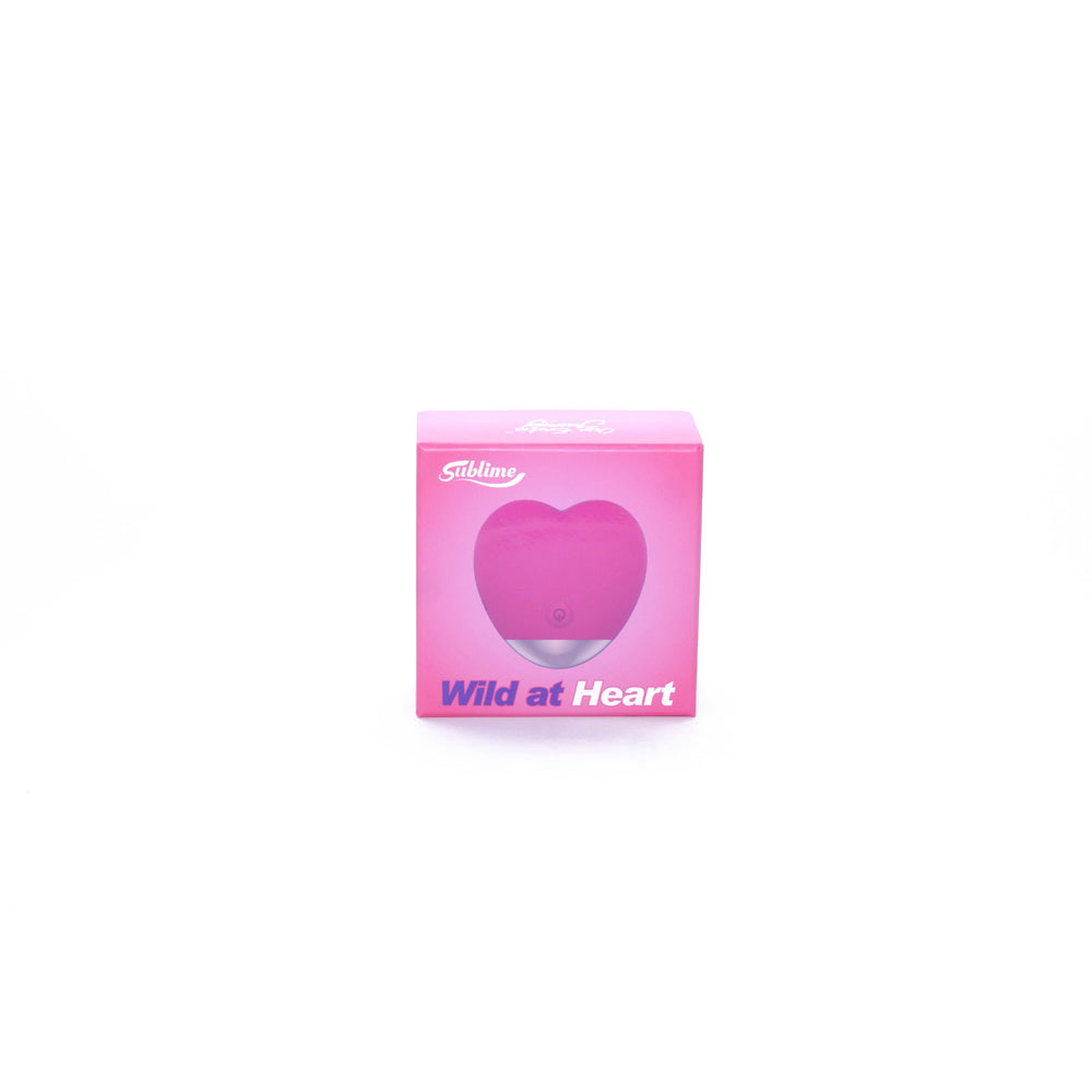 Sublime Wild At Heart Silicone External Heart Shaped Vibe Pink | 850017269323 | Available at EroticWarehouse.com