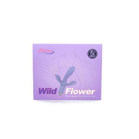 Sublime Wild Flower Triple Stim Vibe Lilac Purple | 850017269453 | Available at EroticWarehouse.com