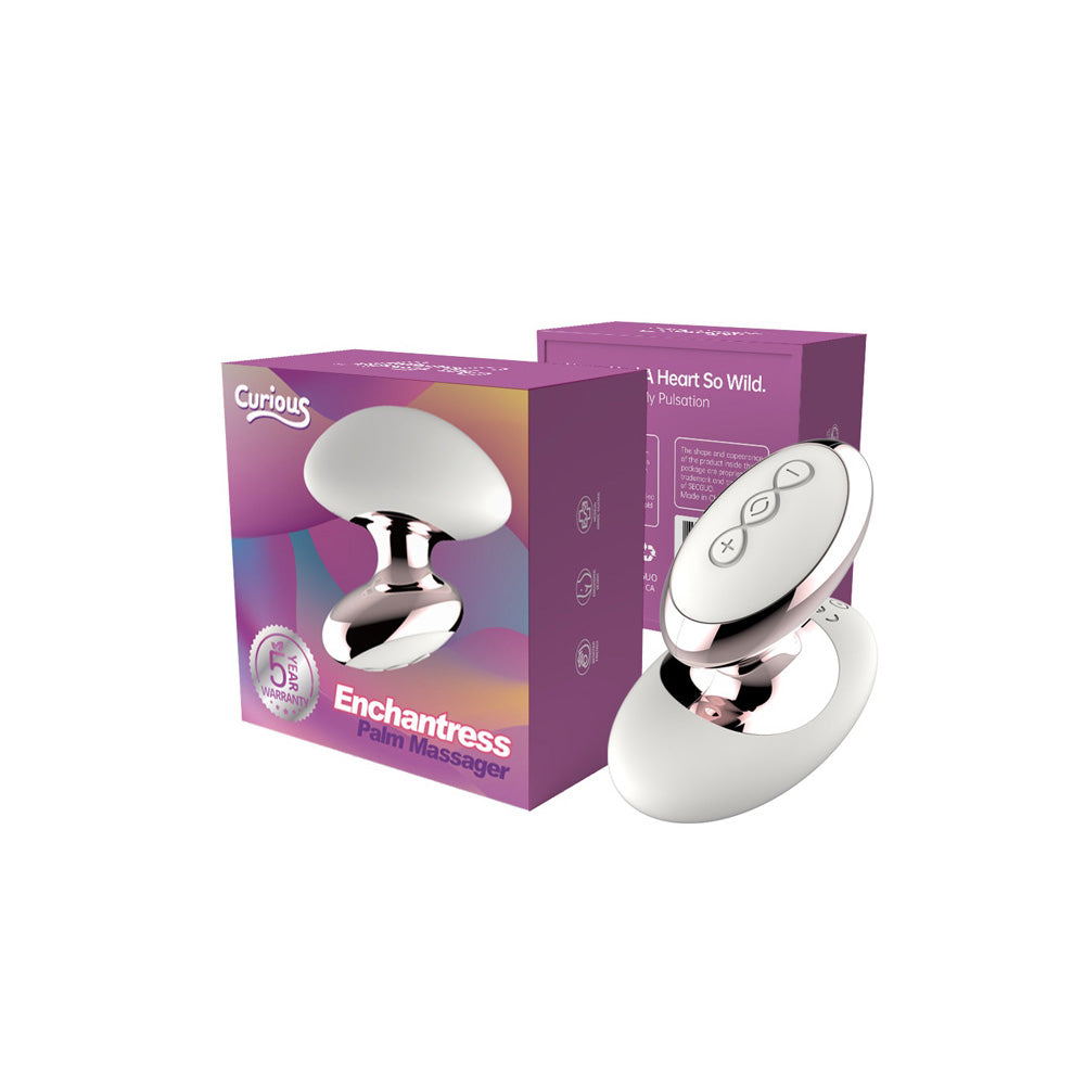 Curious Enchantress External Palm Massager White | 850017269484 | Available at EroticWarehouse.com